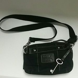 Fossil Vintage Black Crossbody Purse Handbag